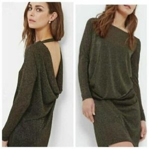 Ted Baker Ethia Black Sparkle Dress Size 8